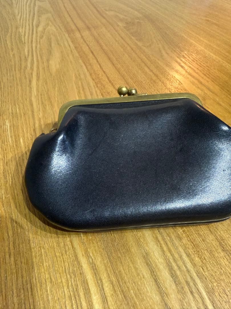 N25 がま口　財布　ブラック　黒