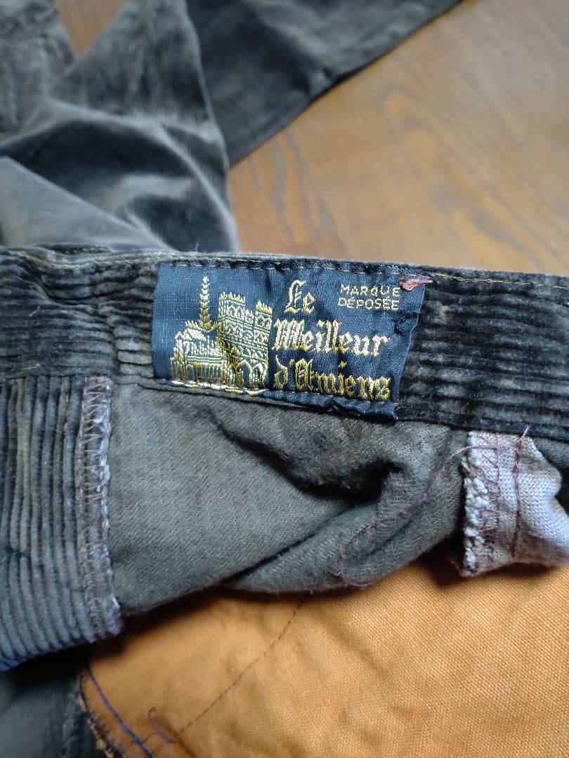 フランス　コーデュロイパンツ　ヴィンテージ　モールスキン　ワーク