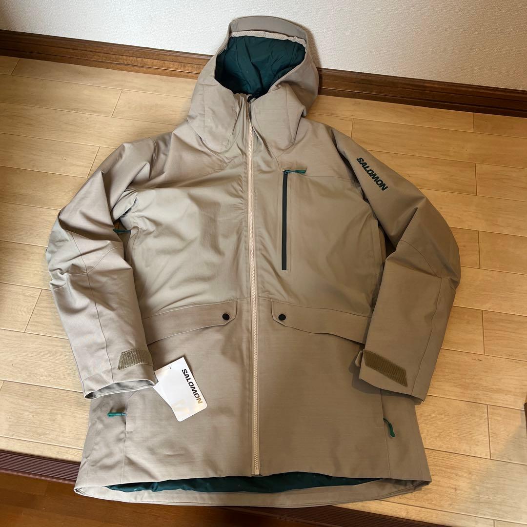 SALOMON スキーウェア ベージュ フード付き