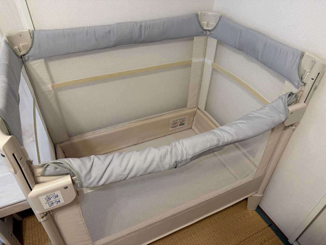 アップリカ Aprica ココネルエアー ベビーベッド ホワイトグレー