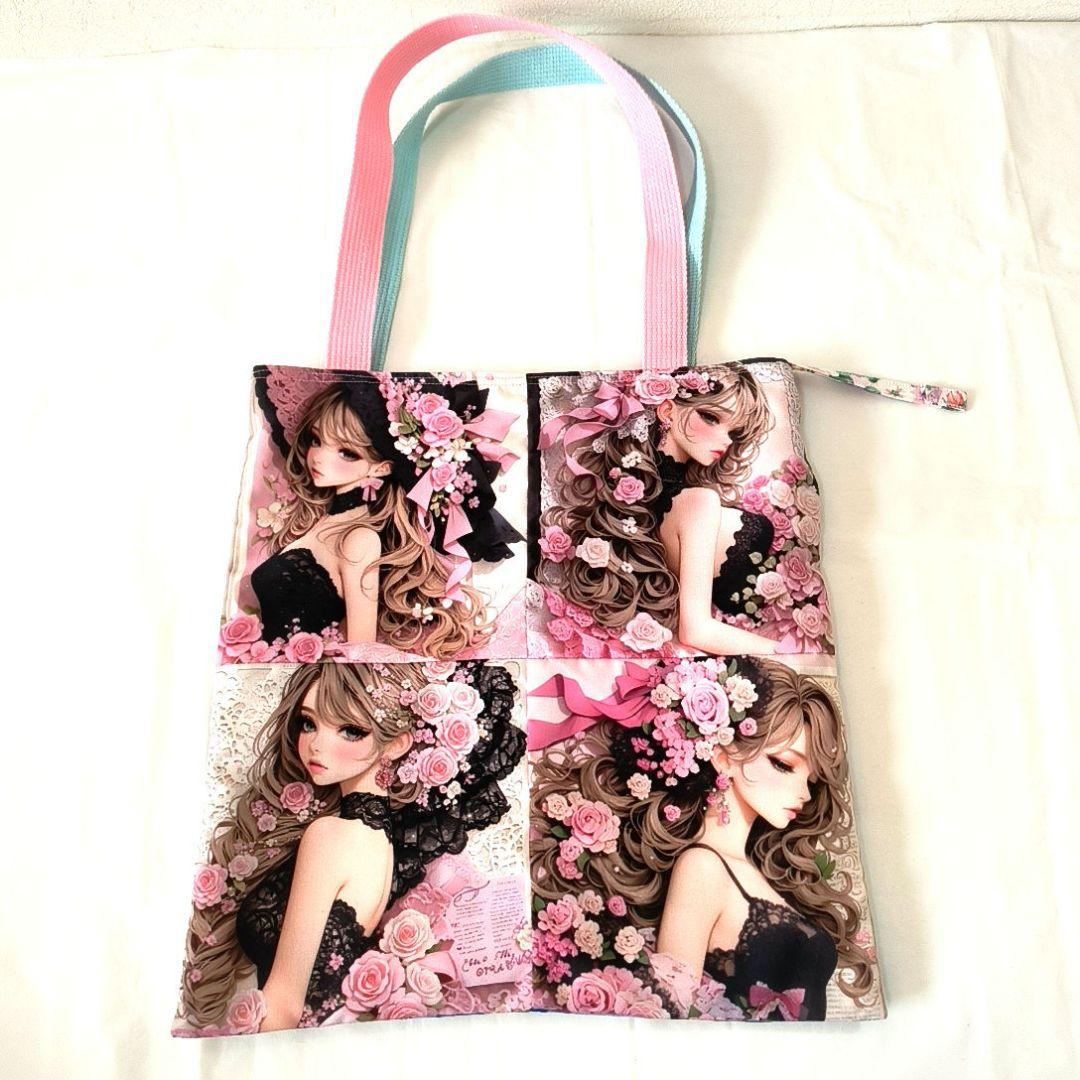 La luna様】ハンドメイドオーダー★女の子★ハンカチ&ポーチ&バッグ　7点