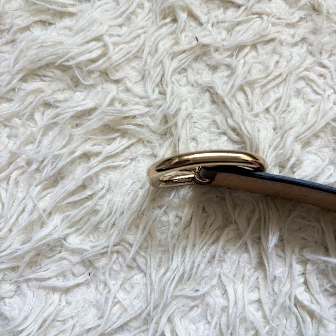 美品　セリーヌ ヴィンテージ　エナメル　ブラック チェーン ベルト レディース