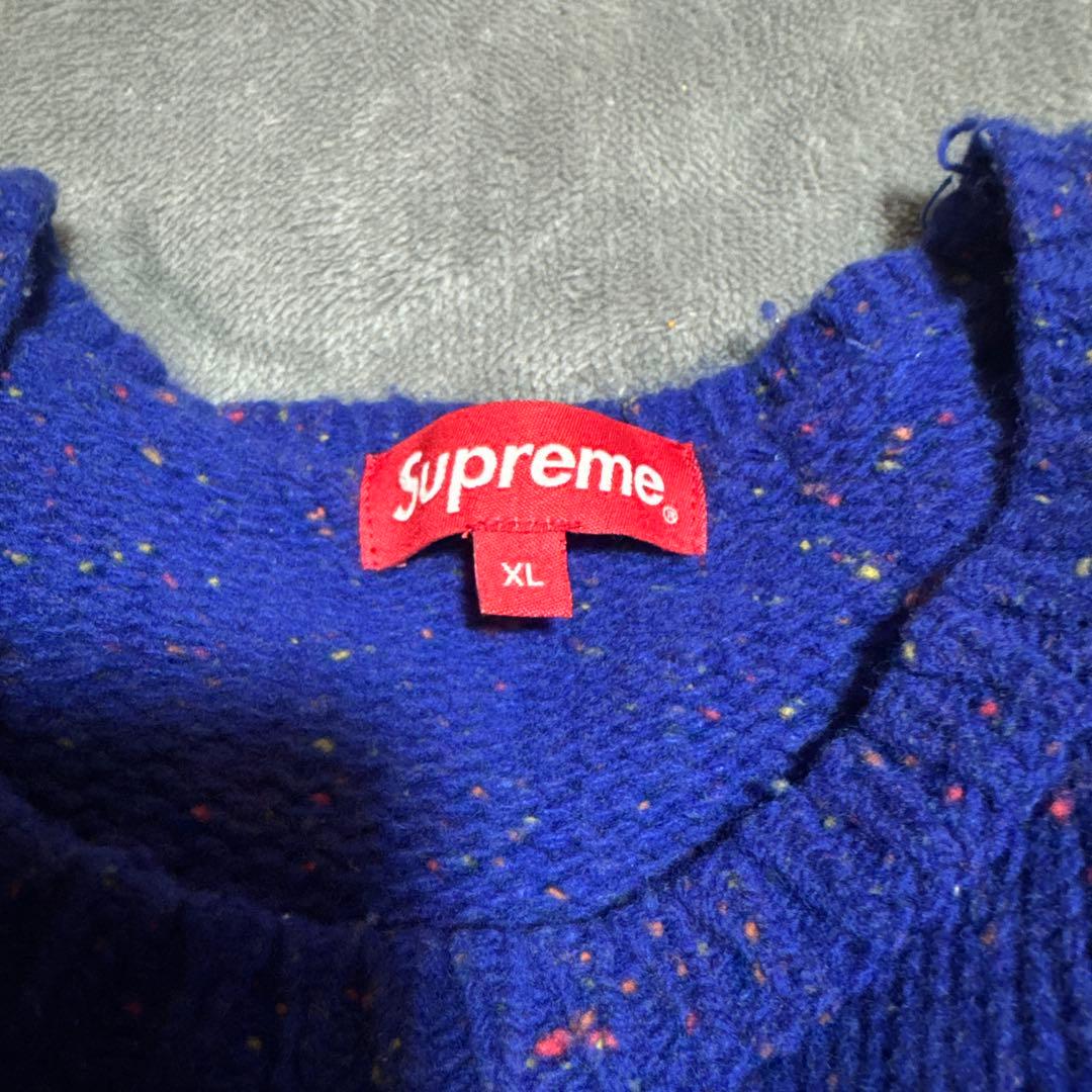 Supreme 青 ニット・セーター　カラーネップ