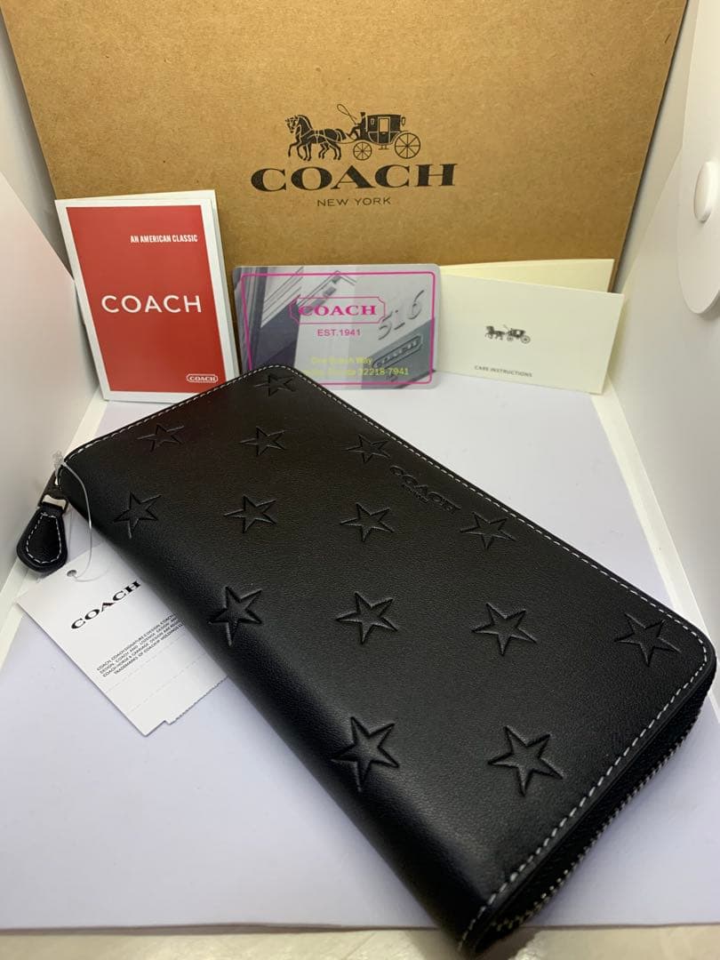 COACH　コーチ　CW296　長財布　スタープリント　シグネチャー