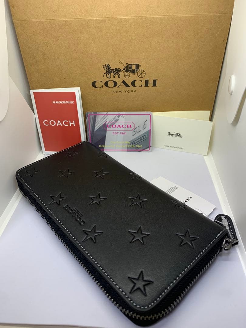 COACH　コーチ　CW296　長財布　スタープリント　シグネチャー
