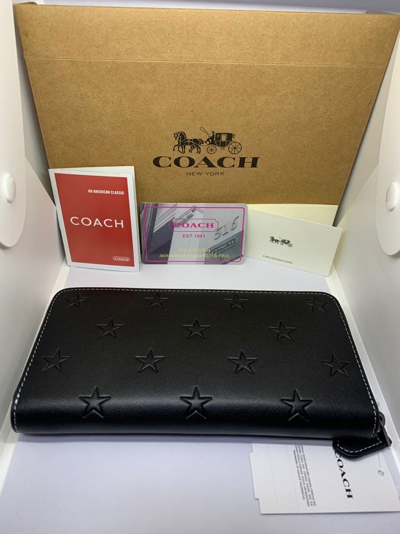 COACH　コーチ　CW296　長財布　スタープリント　シグネチャー