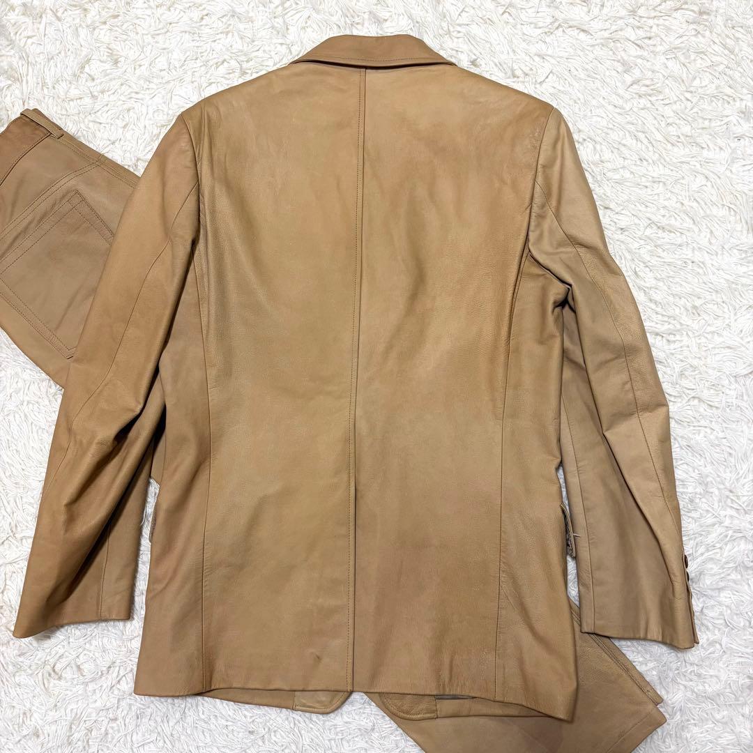 Paul Smith ポールスミス　ラムレザーセットアップテーラードジャケットＬ