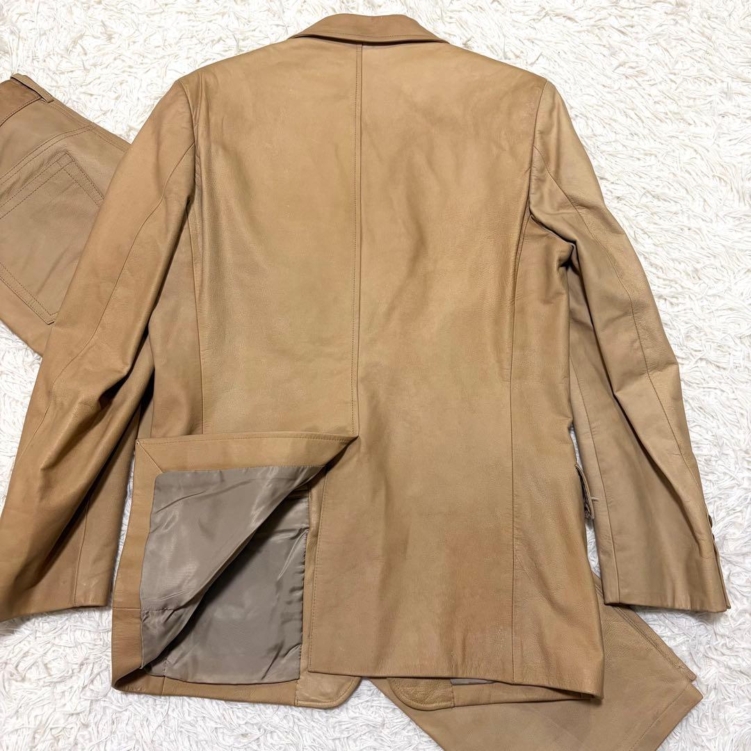 Paul Smith ポールスミス　ラムレザーセットアップテーラードジャケットＬ