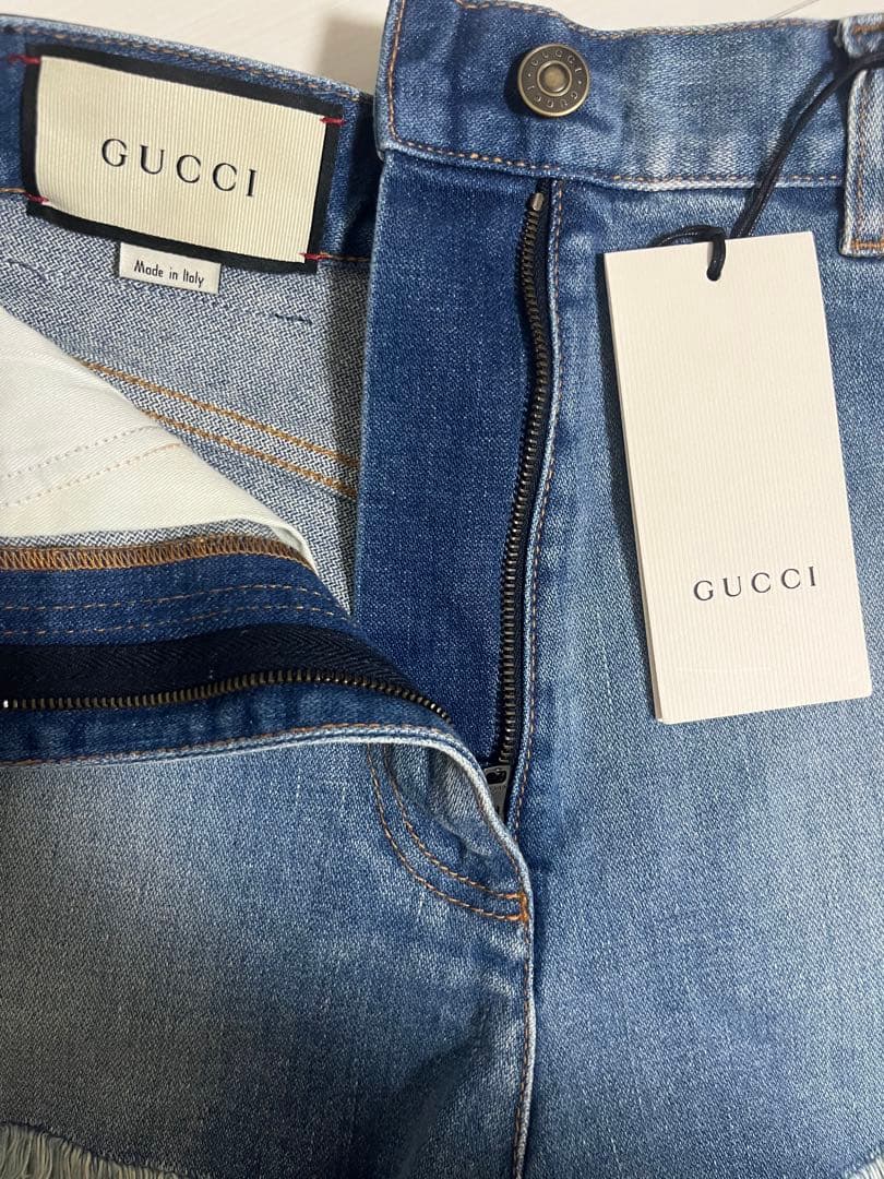 専用✳︎新品未使用限定GUCCIデニムショートパンツ22さくらんぼ