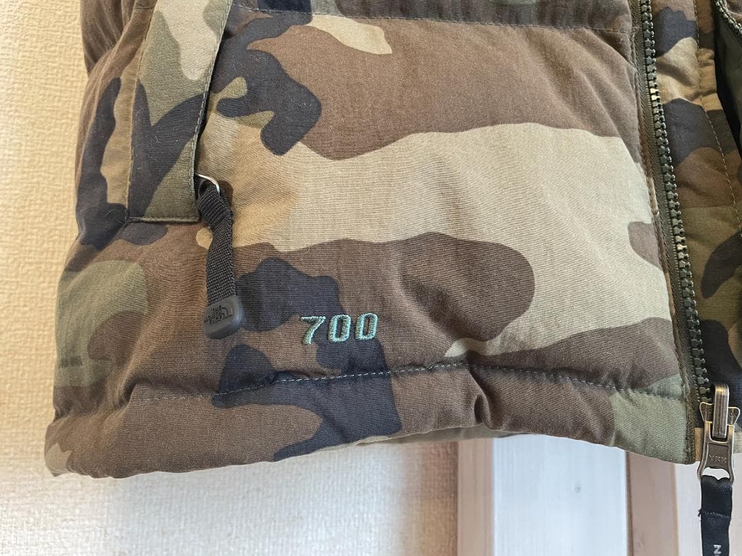 【値下げ】ノースフェイス 未使用 カモフラージュ迷彩ダウンベスト メンズS