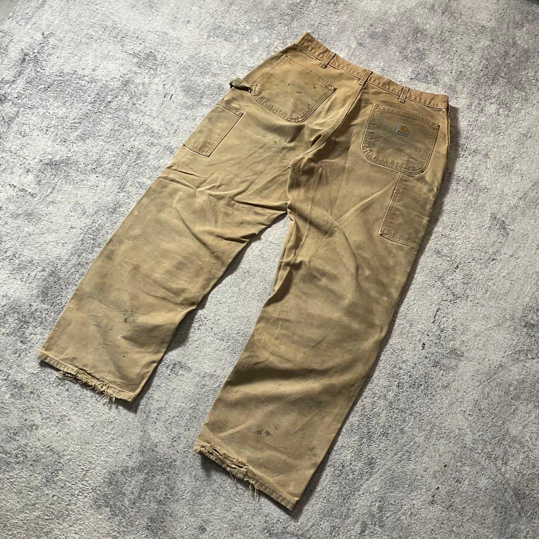 90sUSA製Carharttカーハートダブルニーペインターダックパンツベージュ