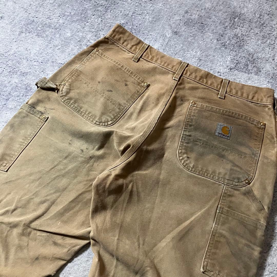 90sUSA製Carharttカーハートダブルニーペインターダックパンツベージュ