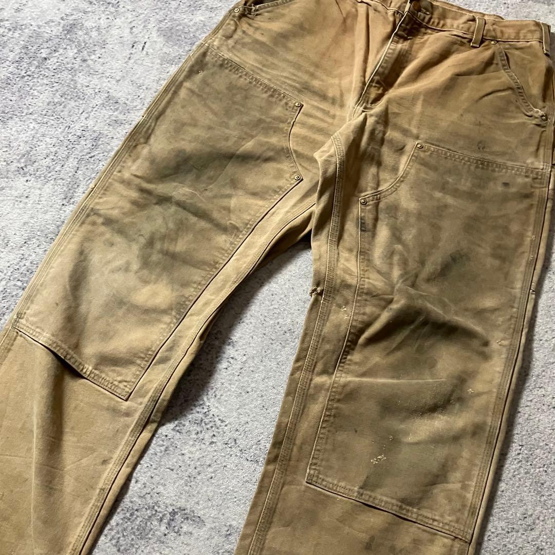 90sUSA製Carharttカーハートダブルニーペインターダックパンツベージュ