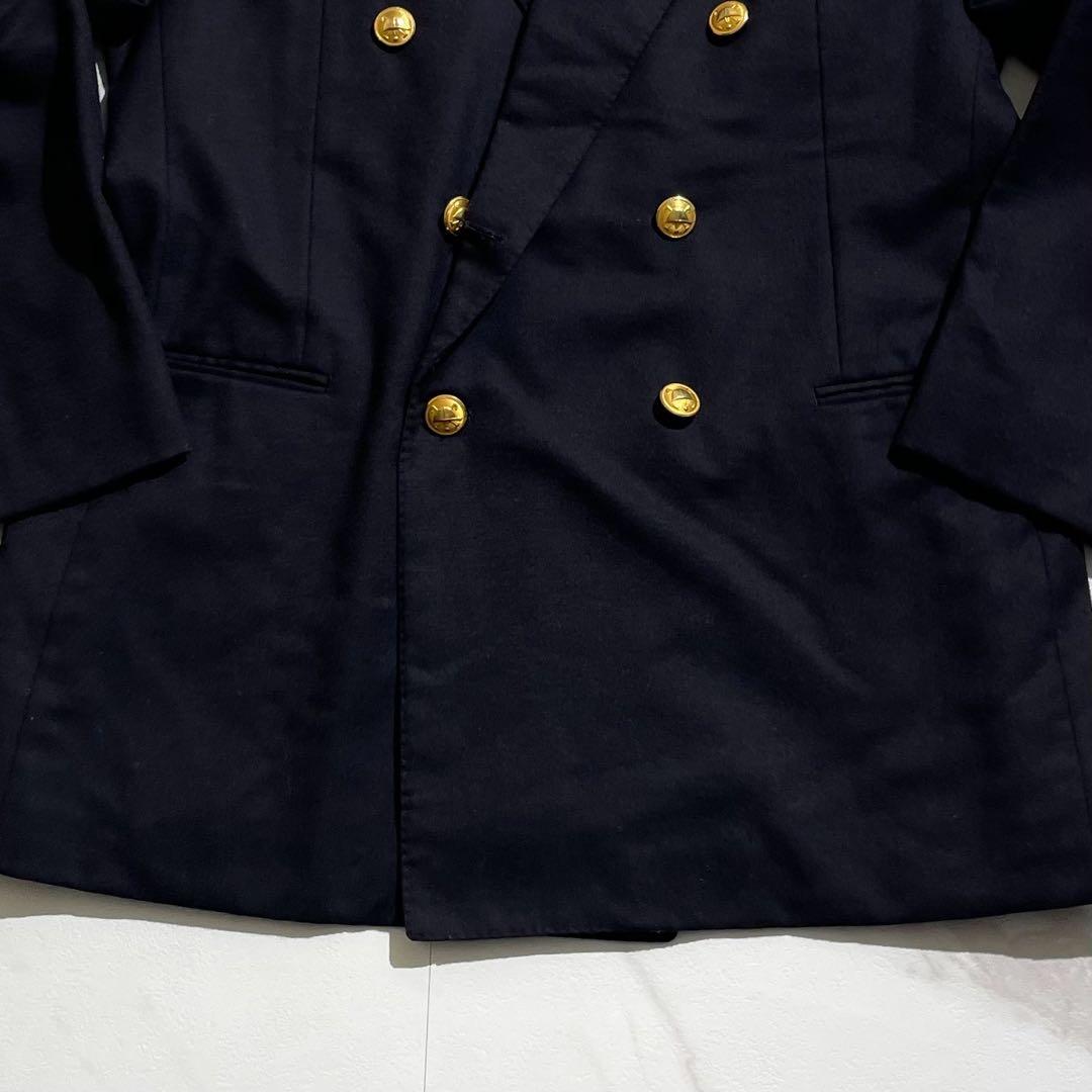 美品/2XL/90s ポロラルフローレン 紺ブレ ダブル 金ボタン 日本製