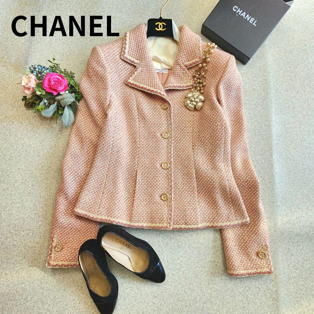 【新品未使用】CHANEL カシミヤ100 ココマーク ツイード ジャケット
