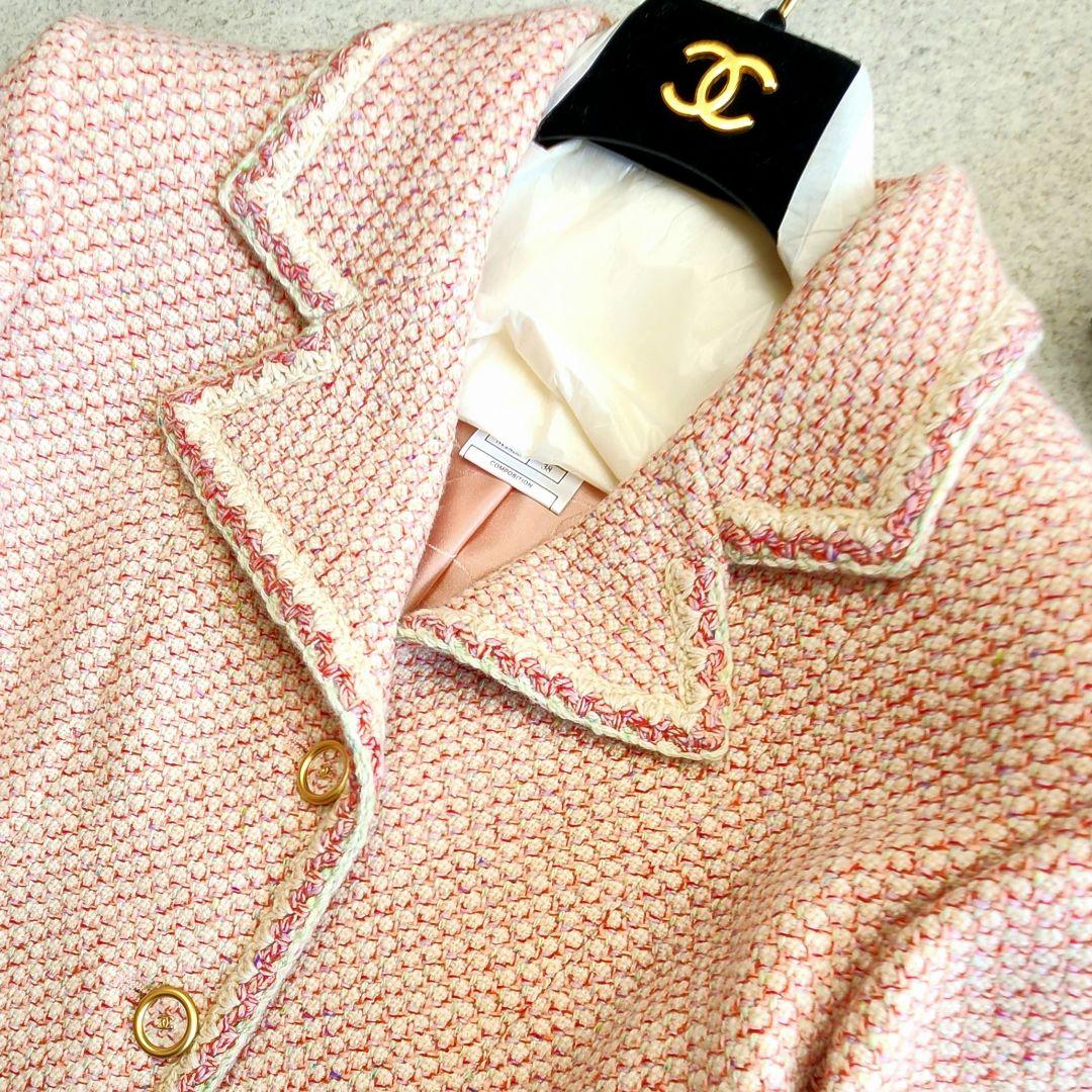 【新品未使用】CHANEL カシミヤ100 ココマーク ツイード ジャケット