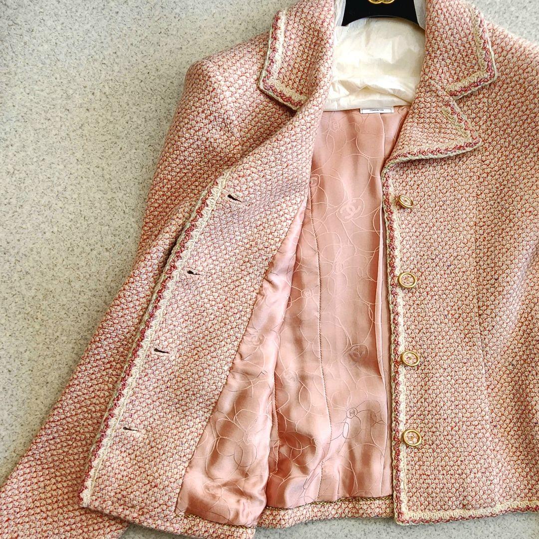 【新品未使用】CHANEL カシミヤ100 ココマーク ツイード ジャケット