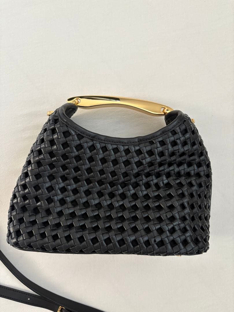 【ELLEME/エレメ】Woven Leather バッグ（BLACK）
