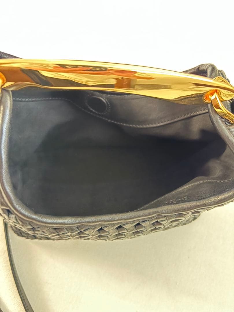 【ELLEME/エレメ】Woven Leather バッグ（BLACK）