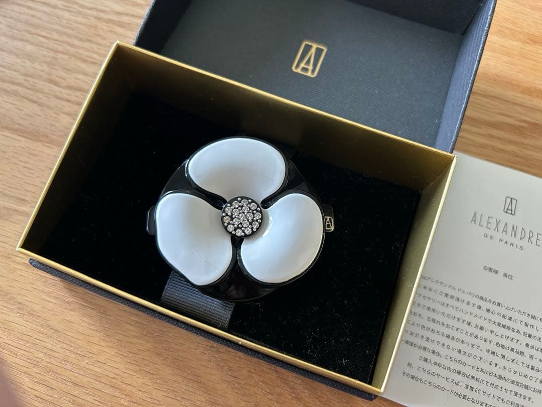 アレクサンドルドゥパリ リズレカメリア バレッタ 希少なホワイトシルバー