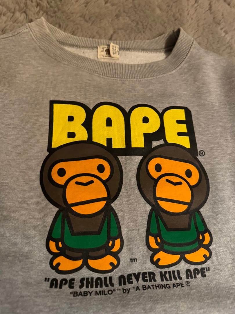 90s vintage BAPE baby milo スウェット y2k 裏原