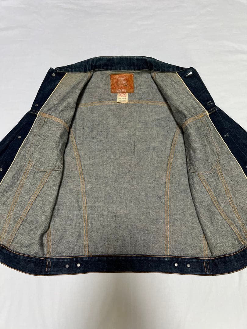 EVISU No.2 1557 42サイズ Gジャン 白大黒 3rd 黄耳