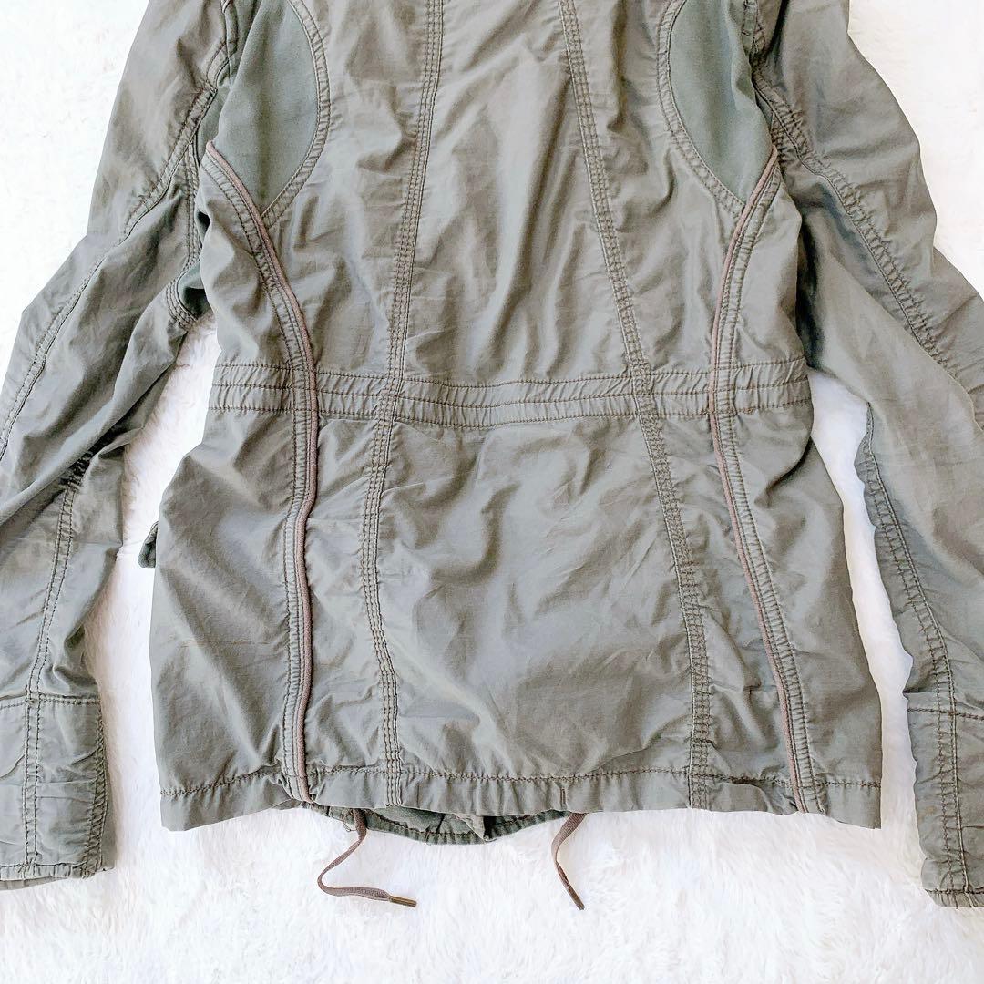 ゴア カーキミリタリージャケット フード収納 綿100% アウター 羽織 メンズ