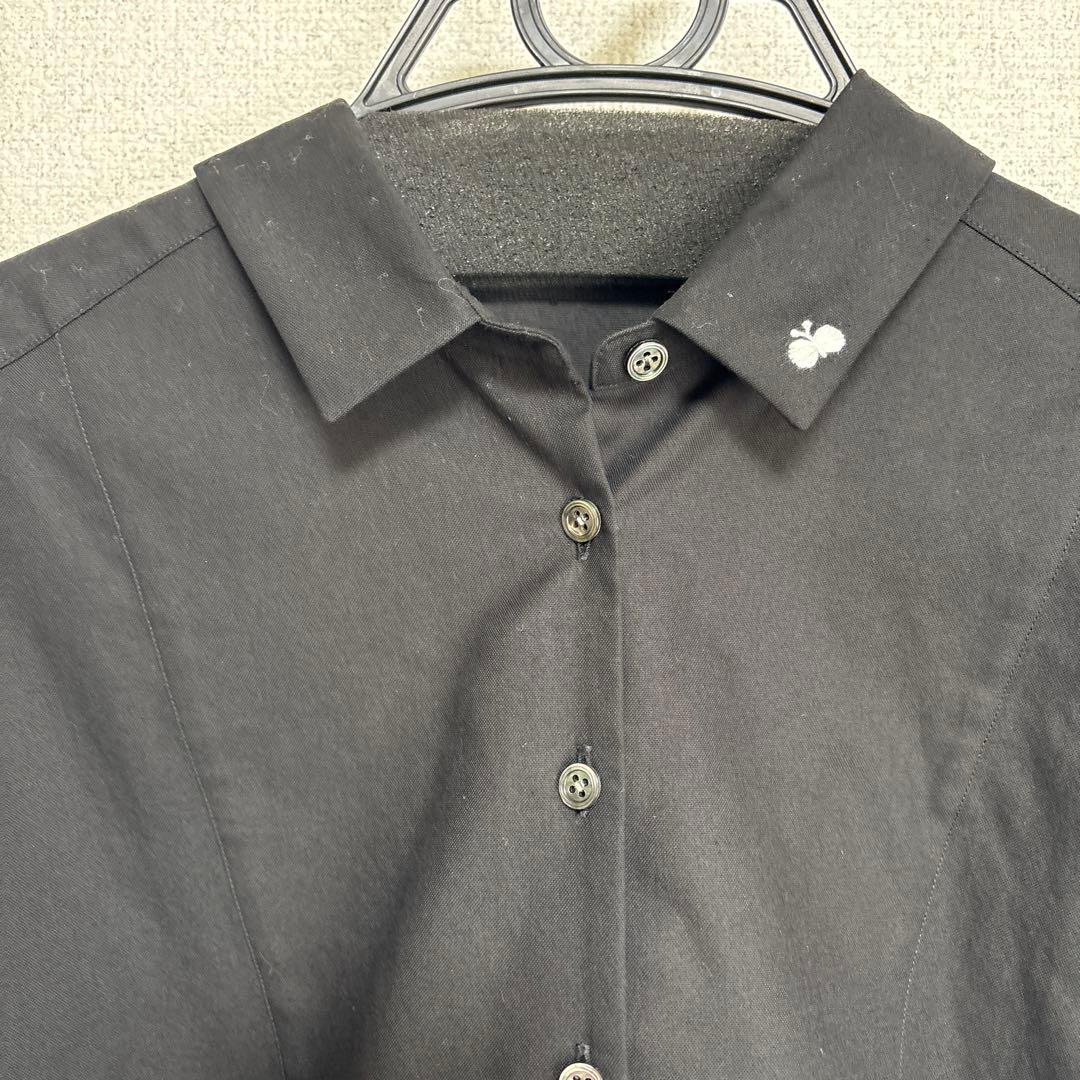 新品　ミナペルホネン ブラック ボタン付きシャツ