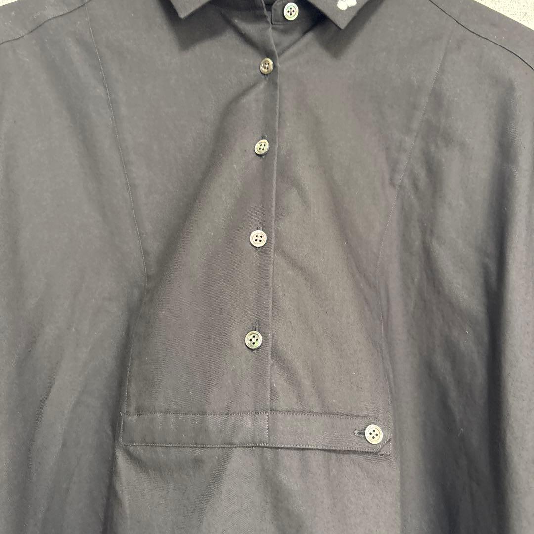 新品　ミナペルホネン ブラック ボタン付きシャツ