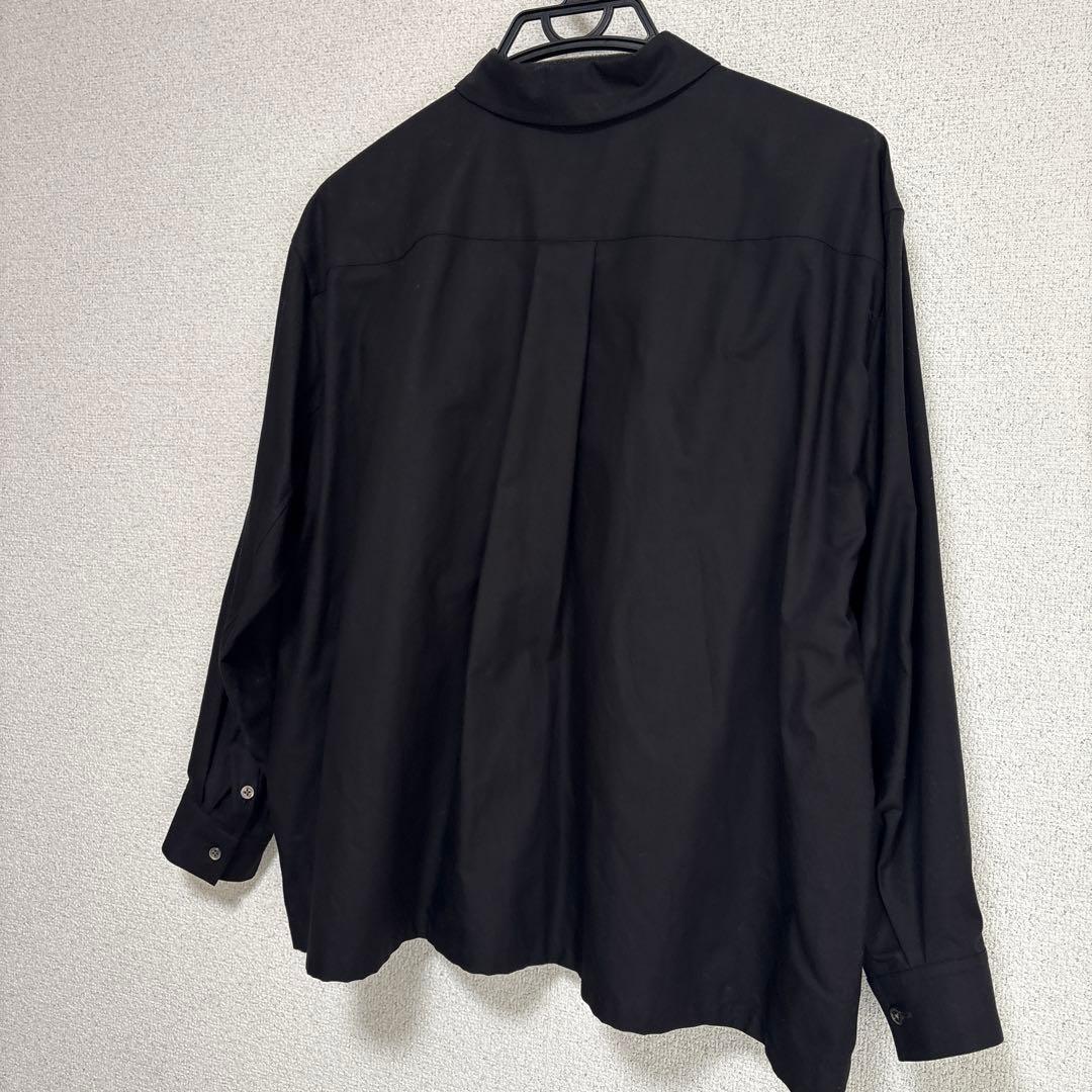 新品　ミナペルホネン ブラック ボタン付きシャツ