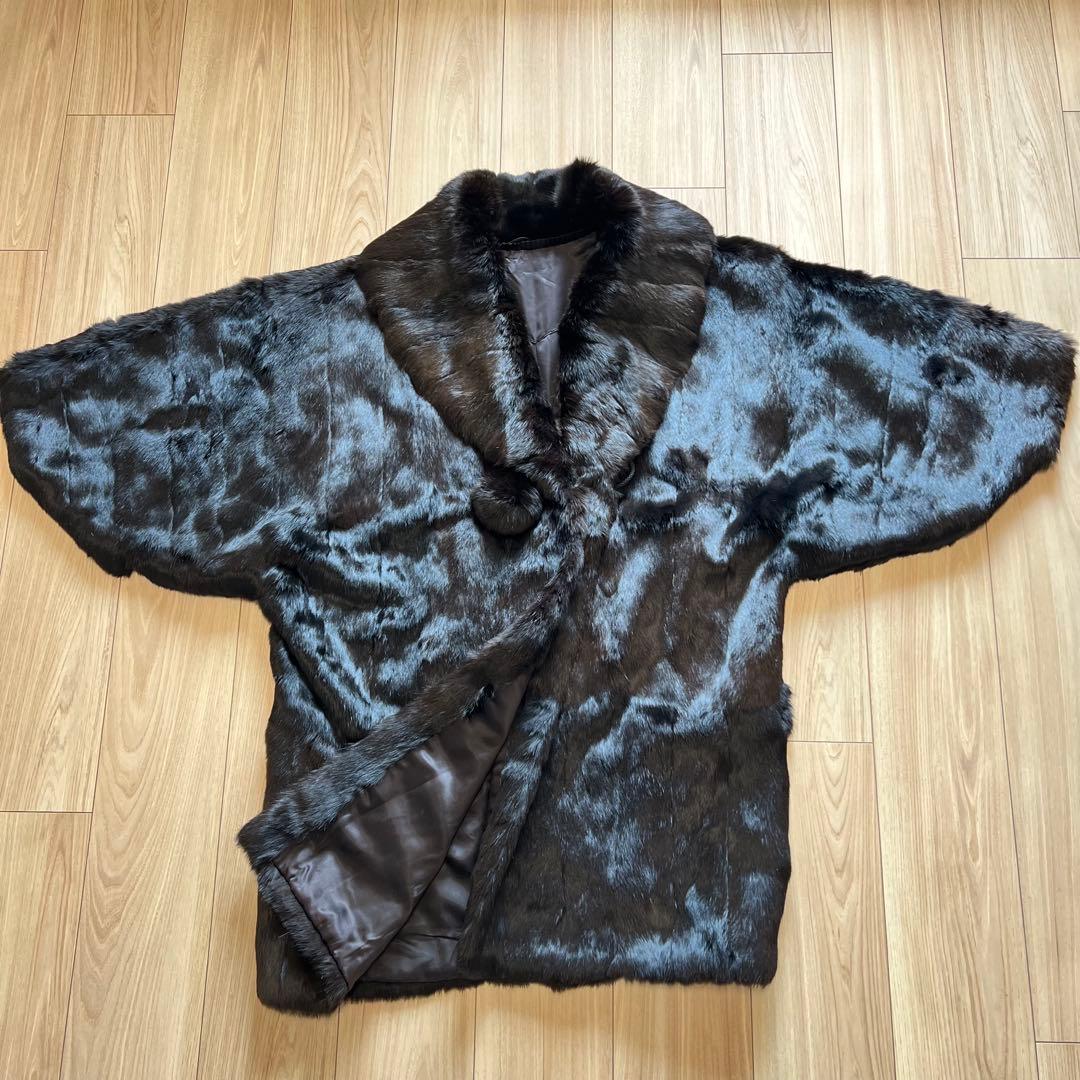 『オススメ』毛皮コート ファーコート ミンク リアルファー ダークブラウン