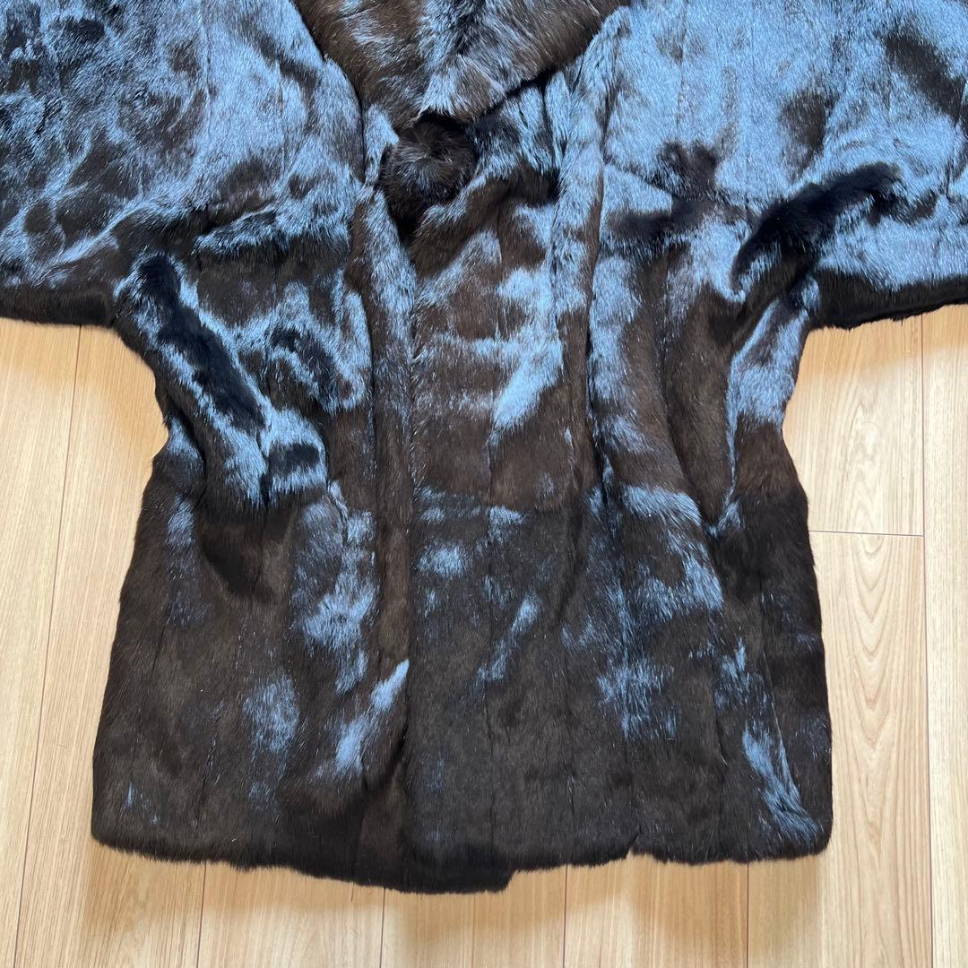 『オススメ』毛皮コート ファーコート ミンク リアルファー ダークブラウン
