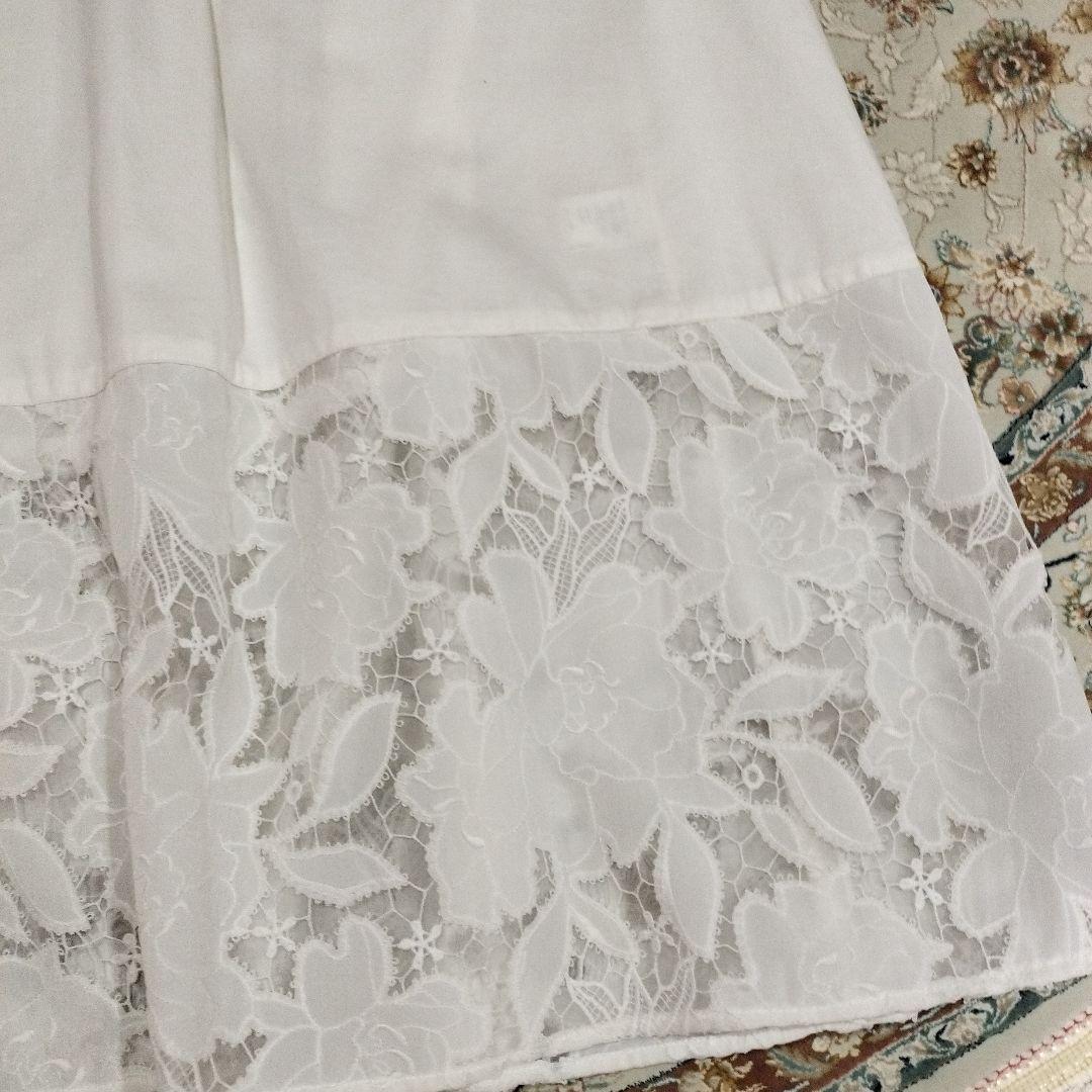 あや2121 ELIN ホワイト長袖ワンピース アドーアVネックセーター