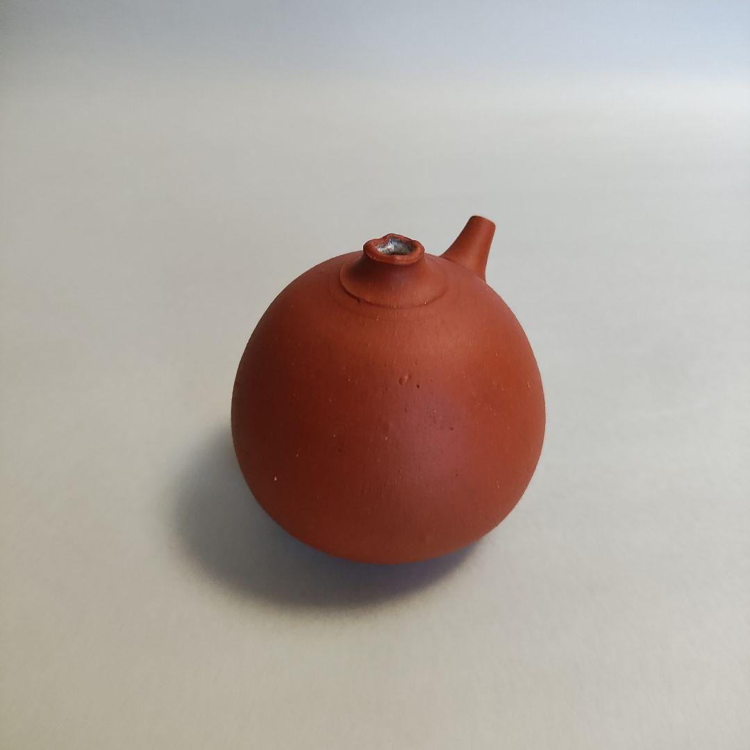 三代山田常山　梨皮朱泥水滴　常滑焼　人間国宝