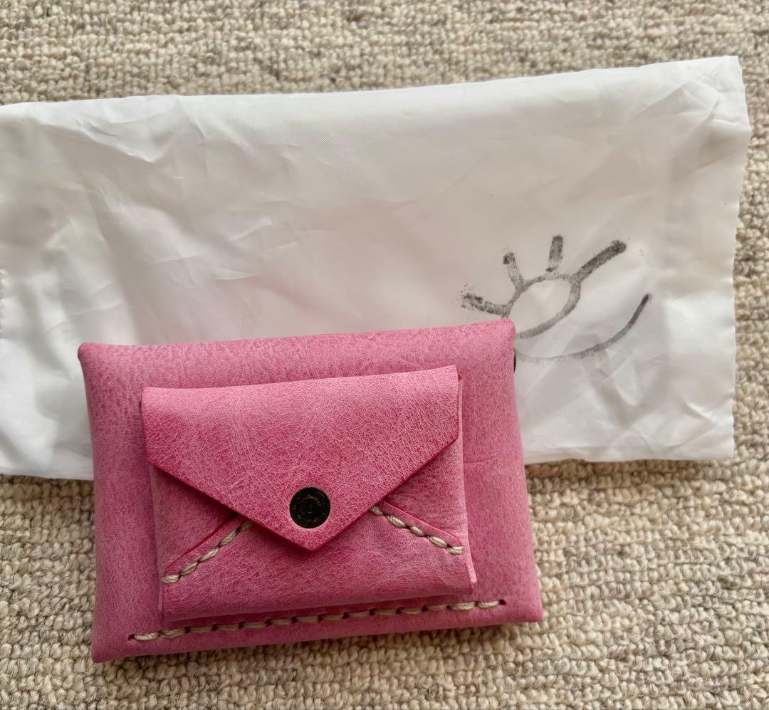 新品　ebagos 別注レザー　財布　3 ET DEMI ピンク　エバゴス