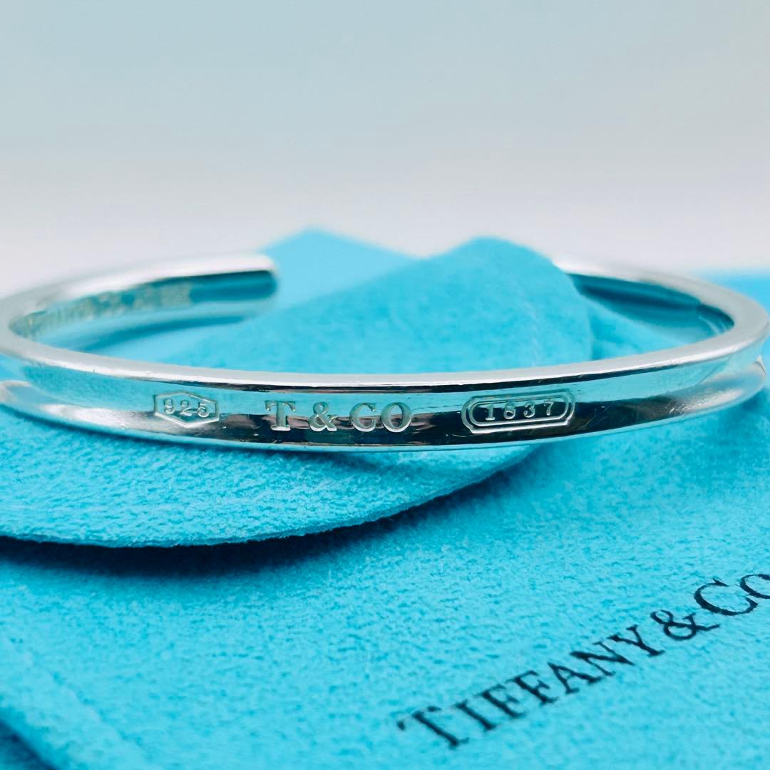 【人気】ティファニー バングル ナロー 1837 シルバー925
