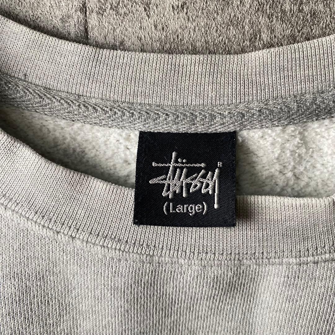 Old Stussy 紺タグ ラスタ調プリント スウェット L グレー 90S