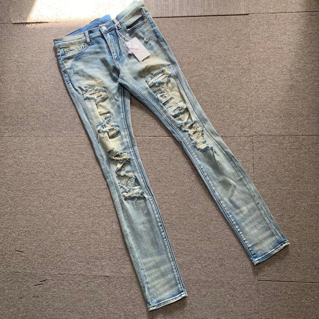 mnml ミニマル【新品未使用品】ラインストーンストレッチスキニーデニム 30