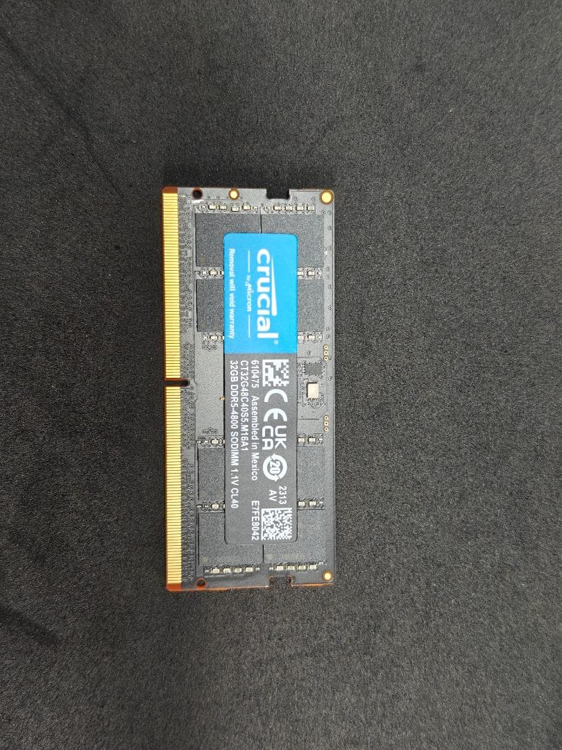ノートPCメモリ DDR5 32GB クルーシャル