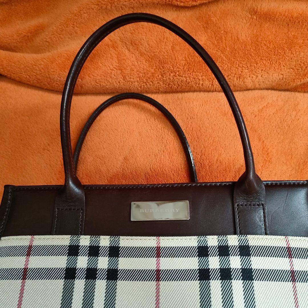 美品 バーバリー ハンドバッグ ノバチェック トートバッグ BURBERRY