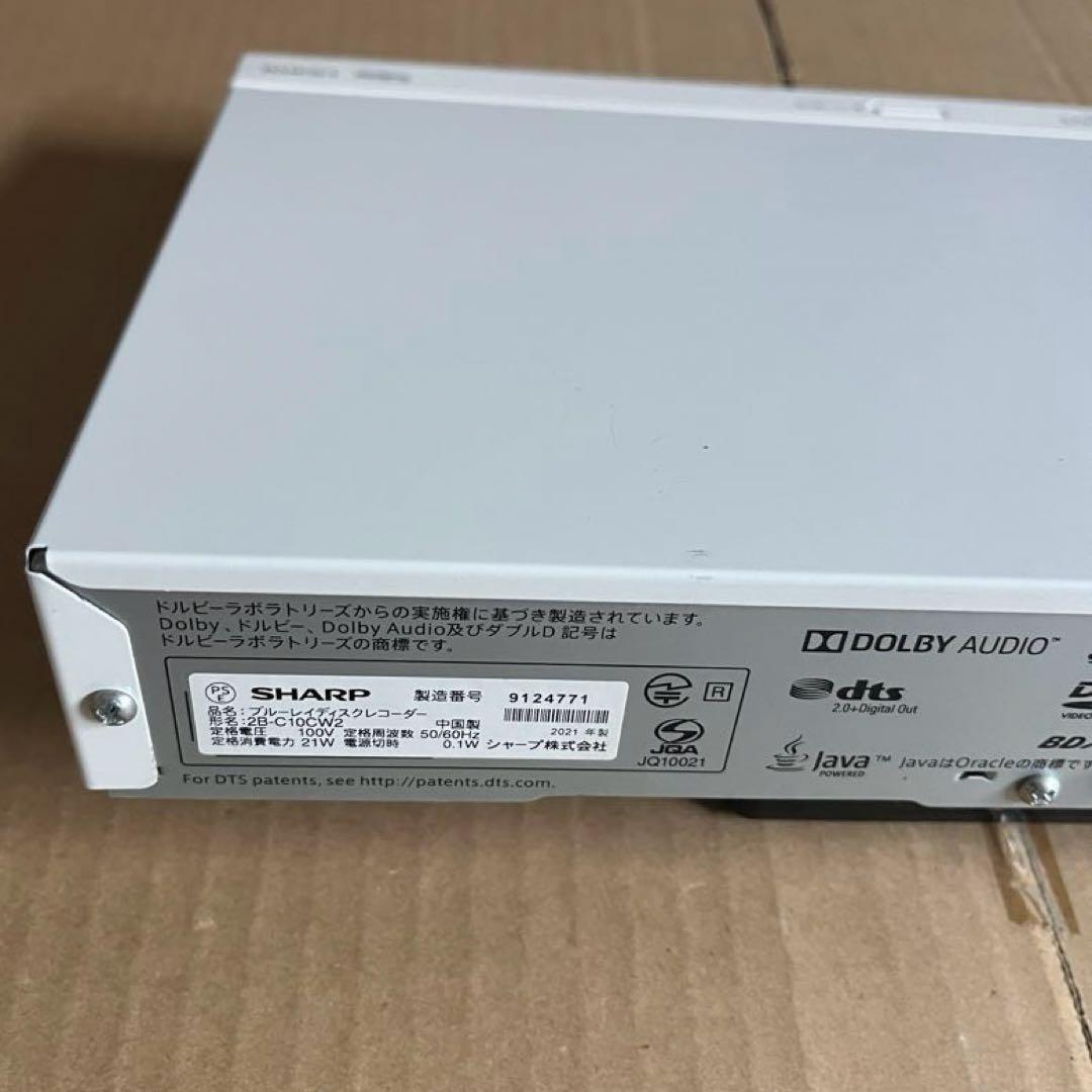 SHARP AQUOS 2B-C10CW2 HDD＆ブルーレイレコーダー