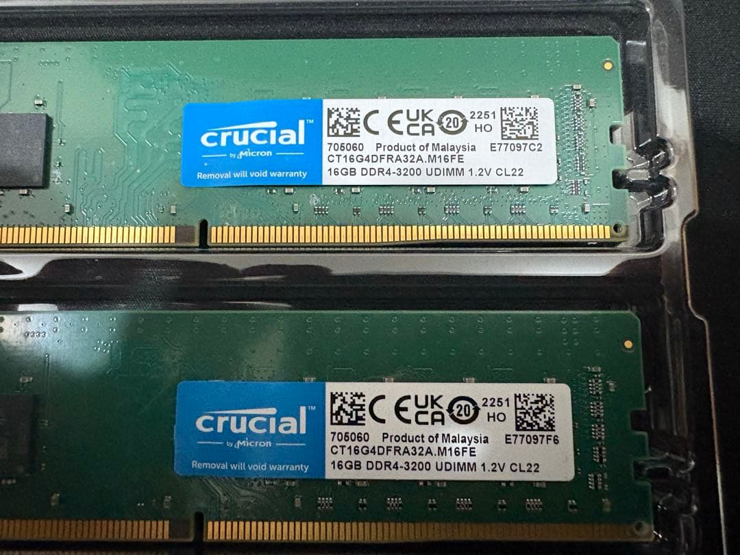 Crucial DDR4 32GB(16GB×2枚)