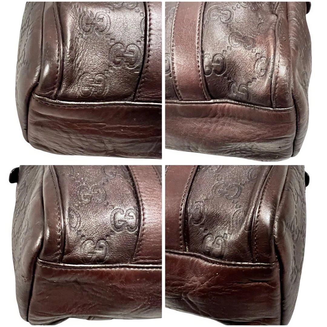 GUCCI ヴィンテージ GG型押し レザー ミニボストン