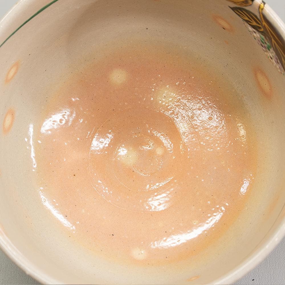 京焼 平安 中村秋峰 茶碗 乾山写 紫陽花 共箱 茶道具 抹茶碗