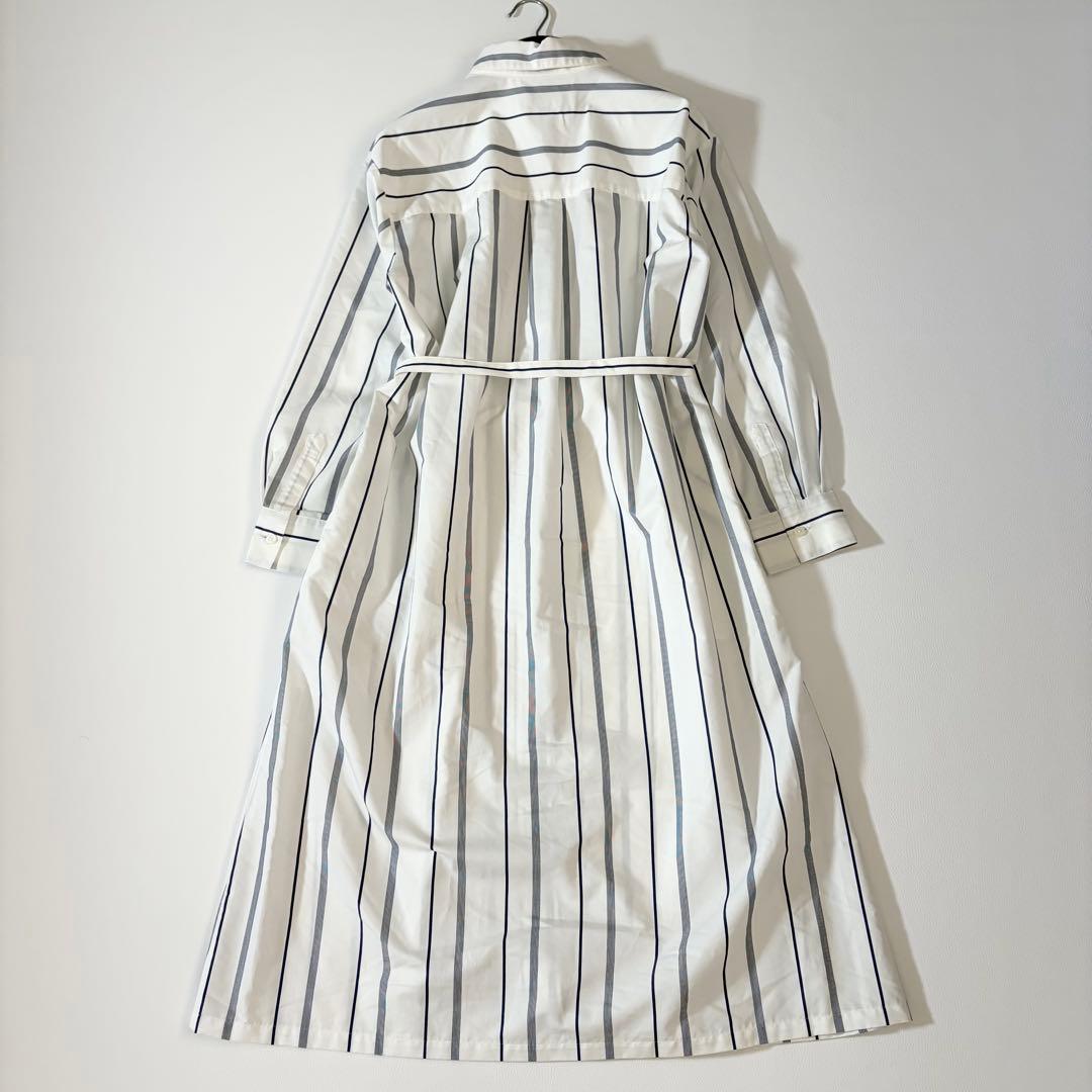 極美品　マッキントッシュフィロソフィー　近年　シャツワンピース　ストライプ