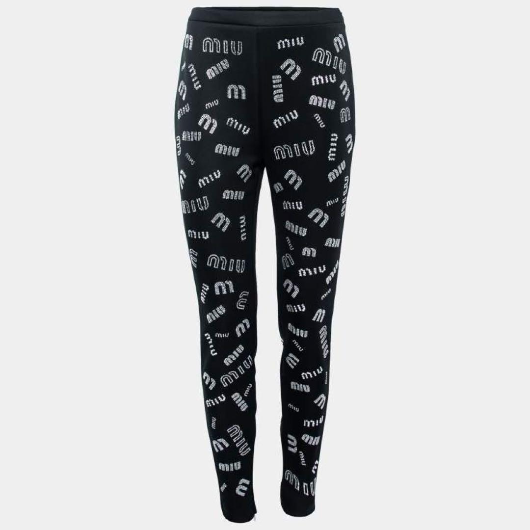 miu miu ロゴプリント スパッツ 38