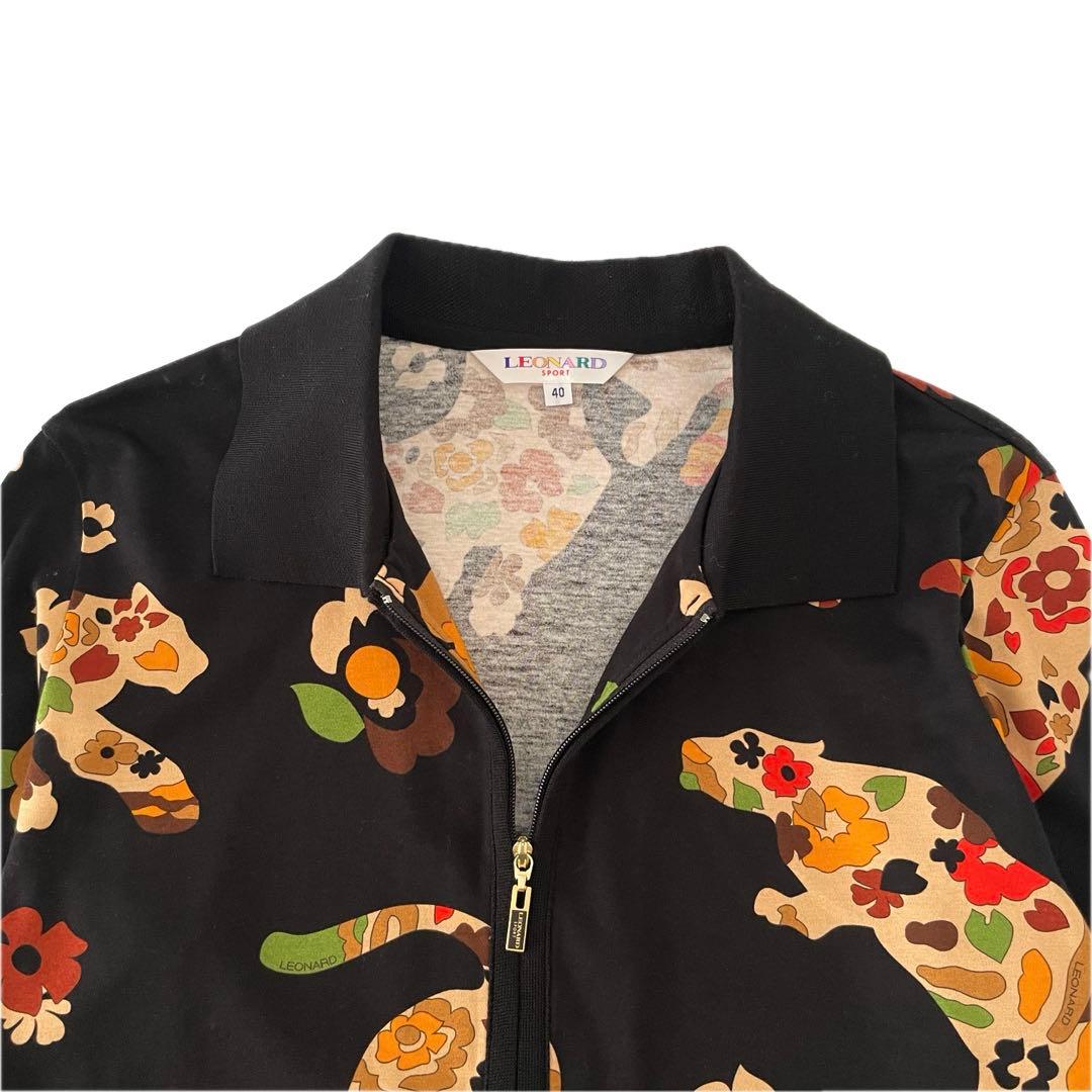 未使用 LEONARD レオナール 総柄 ポロシャツ カットソー 40