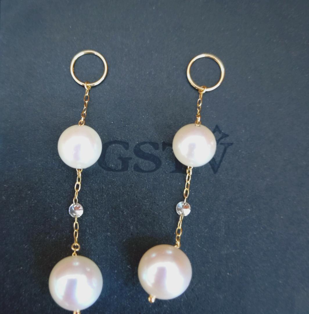 オフクさま専用♡ダイヤ付きパール　gstv ゴールド　チャーム