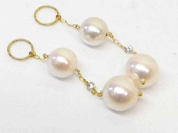 オフクさま専用♡ダイヤ付きパール　gstv ゴールド　チャーム