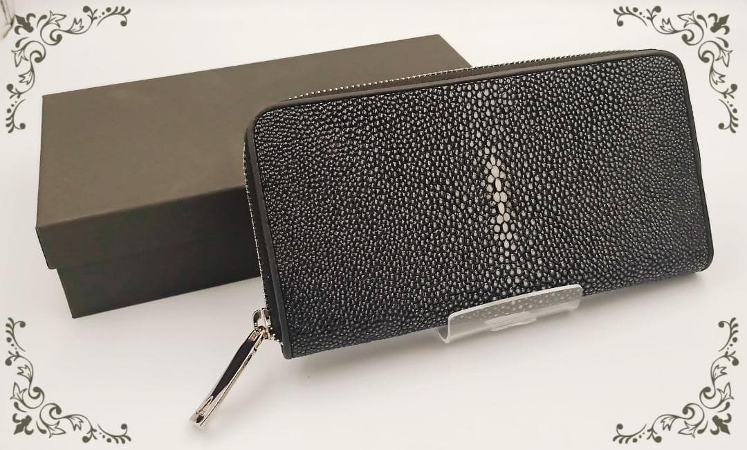 ★あーこ★【新品・高級品】ガルーシャ長財布　キャビア　2点セット